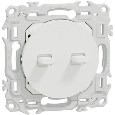 Commande double à levier blanc Odace (S920213)