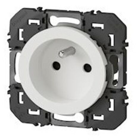 Legrand – Prise de courant 2P+T encastrée blanche – Indice de protection IP20 – 16A – Bornes automatiques pour raccordement rapide – 600337