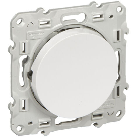 Schneider Electric – Permutateur blanc 10 A – Montage encastré – 4 bornes sans vis – Finition brillante RAL 9003 – Indice de protection IP21