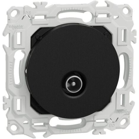 Prise TV noire Odace (S940445)