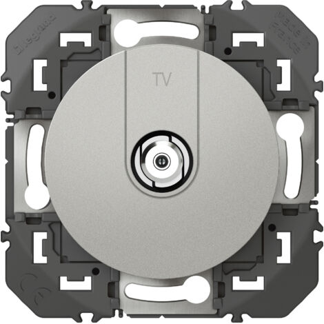 Prise TV type F à visser Dooxie finition alu LEGRAND 600450 (1/3)