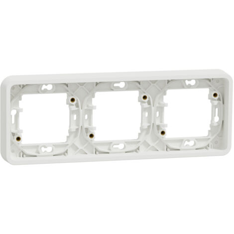 Cadre 3 postes - Horizontal - Encastré - IP55 - IK08 - Blanc - Mureva Styl - MUR39109 - Schneider