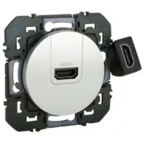 Prise HDMI 2.0 Type A pré-connectorisée Dooxie finition alu LEGRAND 600485