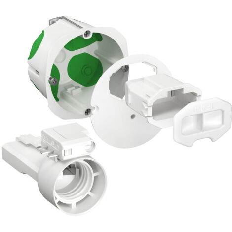 Schneider Electric – Boîtier de protection pour prise électrique – IMT35026 – Douille E27 et connecteur intégré – Ø 67 mm, profondeur 40 mm, étanchéité à l'air (1/2)