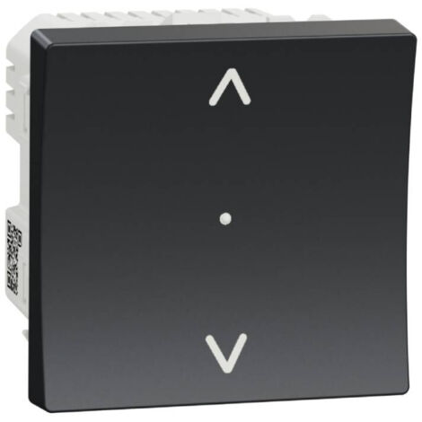 Wiser Unica - interrupteur volet-roulant - 4A - zigbee - anthracite - méca seul (NU350854W) (1/5)
