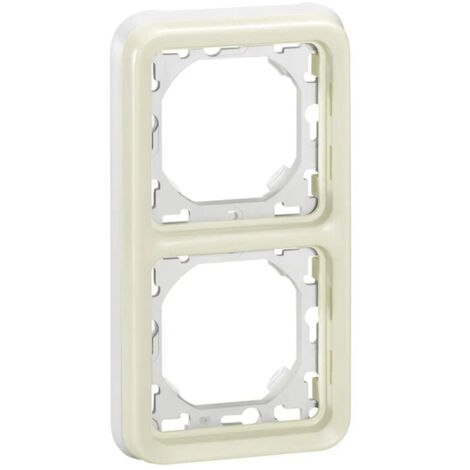 SUPPORT PLAQUE POUR ENCASTRÉ LEGRAND PLEXO COMPOSABLE BLANC - 2 POSTES VERT LEG069696