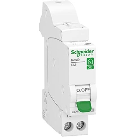Schneider Electric – Disjoncteur unipolaire 32A courbe D – Protection surcharge et court-circuit – Mode de connexion embrochable – R9EFD632