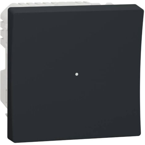 Wiser Unica - bouton poussoir - 10A - zigbee - anthracite - méca seul (NU353754W) (1/5)
