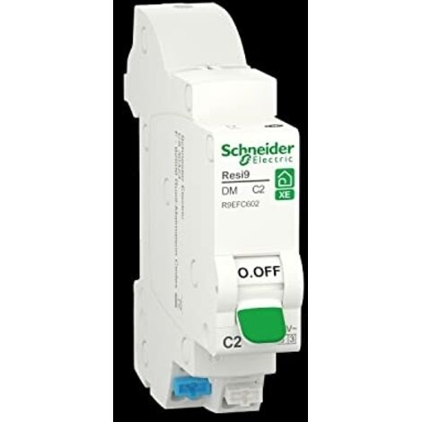 disjoncteur - schneider resi9 xe - 2 pôles - 25 ampères - courbe d - r9efd625