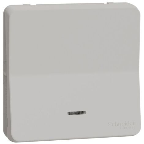bouton poussoir - led - blanc - composable - schneider electric mur39127