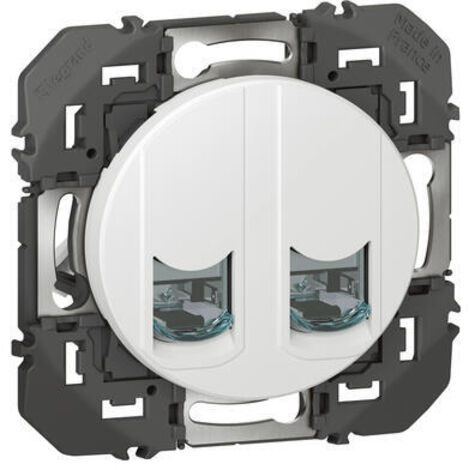 Prise double RJ45 cat.6 STP - Blanc - Dooxie - 600378 - Legrand