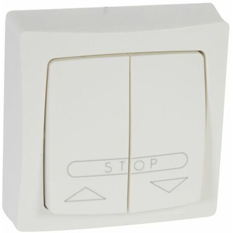 Poussoir pour volets roulants Appareillage saillie complet blanc LEGRAND 086010
