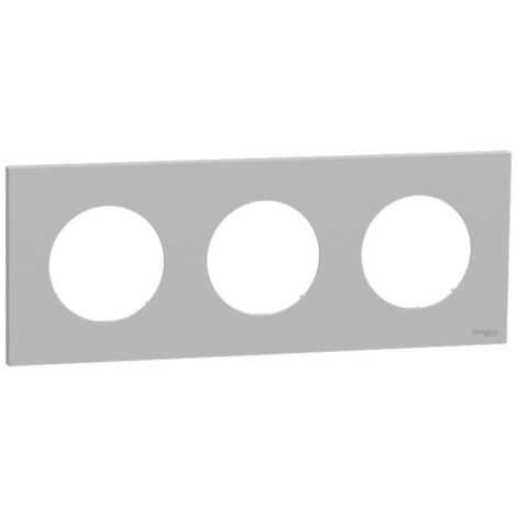 Plaque Odace Gris galet 3 postes (S901706)