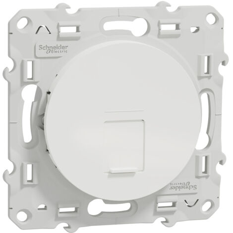 Prise RJ45 ODACE grade 3 (multimédia) STP Aluminium - SCHNEIDER ELECTRIC - S530476