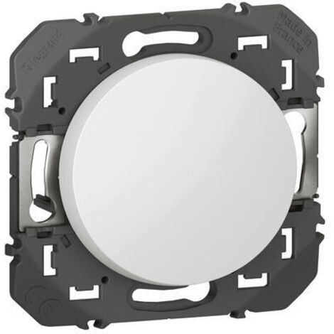 Legrand – Poussoir simple 6A 250V – Montage encastré ou saillie – Finition blanche – Pour éclairage et sonneries