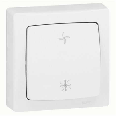 Commande de VMC Appareillage saillie complet blanc (086016)