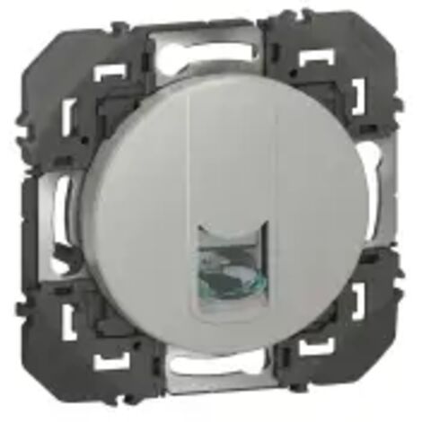 Prise blindée RJ45 catégorie 5e FTP dooxie finition alu LEGRAND 600477