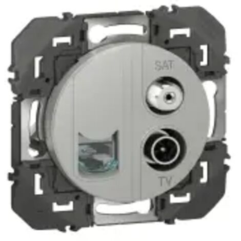 Prise TV-SAT + RJ45 - Cat.6 STP - Dooxie - 600458 - Legrand (1/3)