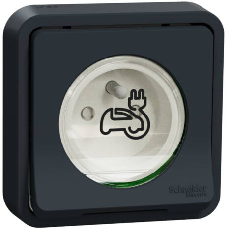 Prise de courant 2P + T renforcée pour VE - Encastrée - Mureva Styl - MUR36011 - Schneider - Anthracite