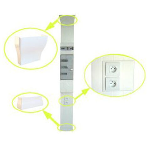Goulotte GTL Technique Logement 2.60 ML 2Compart, Couvercle Blanc Pour Tableau Modulaire Iboco