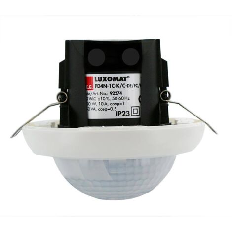 Détecteur de mouvement encastrable 360° pour couloir – Portée 2x10m – Télécommandable – IP23 – 92274 – Beg Luxomat - PD4N-1C-C-FP
