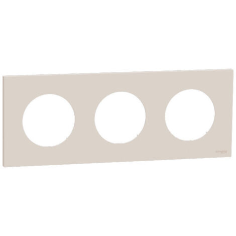 Plaque Odace Beige sable 3 postes (S902706)