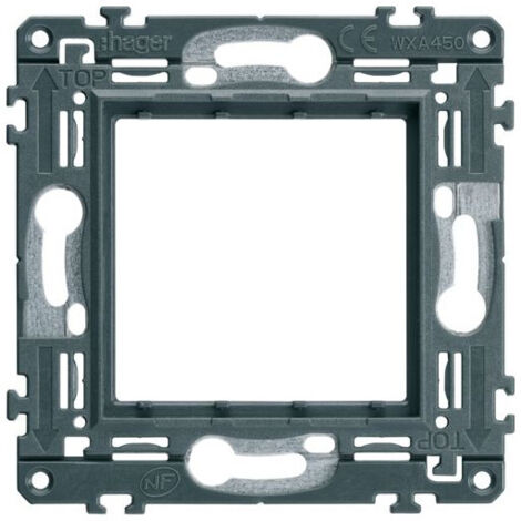 Hager – Support à vis 2 modules – Fixation solide pour appareillages électriques – Installation fiable – Gallery (1/5)