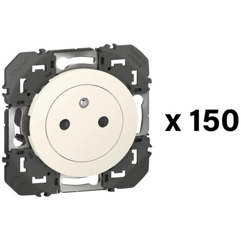 Lot de 150 prises de courant 2P+T Surface dooxie 16A finition blanc LEGRAND 600611