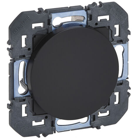 Legrand – Obturateur Dooxie finition noir avec support – Pour installation facile dans espaces confinés – Compatible plaques de finition