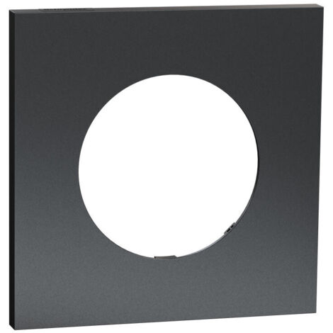 Plaque Odace Perle noire Métal support noir 1 poste (S912702)