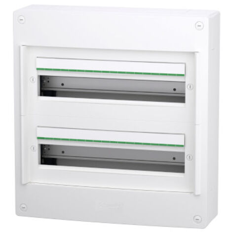 Coffret 2 rangées - 18 modules - Saillie - Sans porte - PrismaSeT XS (1/2)