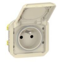 Legrand – Prise de courant 2P+T étanche Plexo 16A 250V IP55 IK08 – Enjoliveur finition sable – Pour chantiers humides et espaces confinés