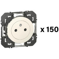 Legrand – Lot de 150 prises de courant 2P+T en saillie 16A – Installation rapide sans encastrement – Solution économique et fiable – Blanc