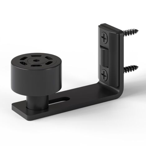 Ajustable Guide de Plancher Noir Guide Inférieur Pour Porte en Bois Coulissante Mur/porte (1/5)
