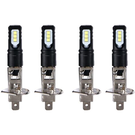 4pcs H1 6000K Super Blanc 6000LM DRL LED Kit D'Ampoule de Feux de Route