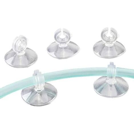 Lot de 5 ventouses pour aquarium, tuyau d'air, pompe à air, support de tuyau d'air transparent, accessoires d'aquarium standard, ventouses pour aquarium de 4 à 6 mm