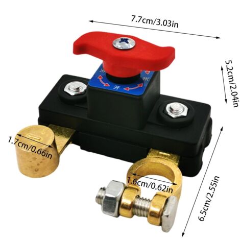 COSSE DE BATTERIE Coupe Circuit Isolé - Borne Antivol Auto Bateau 12v
