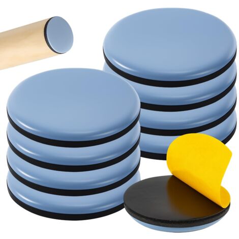 8pcs 50 mm (Rond) Patins en Tefon pour Meubles pour Meubles - Évite Les Frottements sur Les Parquets Ou Moquettes - Idéal pour Déplacer des Meubles Lourds