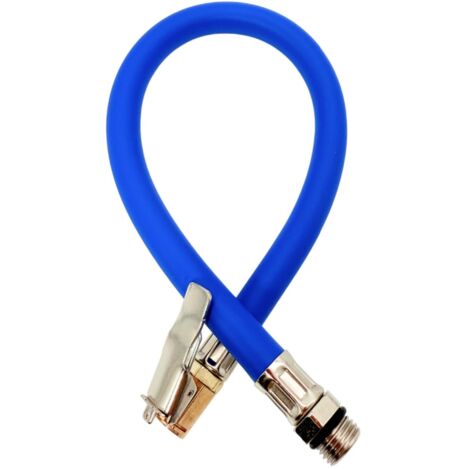 Tuyau de Gonflage des Pneus 36cm - Adaptateur Universel pour Gonfleur de Pneu avec Valve Américaine Standard - Compatible Moto, Vélo, Voiture et Camion - Raccord Fileté 5" pour Pompe à Air
