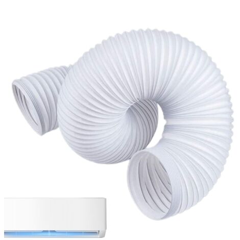 Rallonge de tuyau de climatisation, Tuyau d'Échappement de Climatiseur Portable de 130mm de Diamètre, Conduit De Ventilation D'Échappement De Chaleur Télescopique, Tube en Fil D'acier PP Épaissi