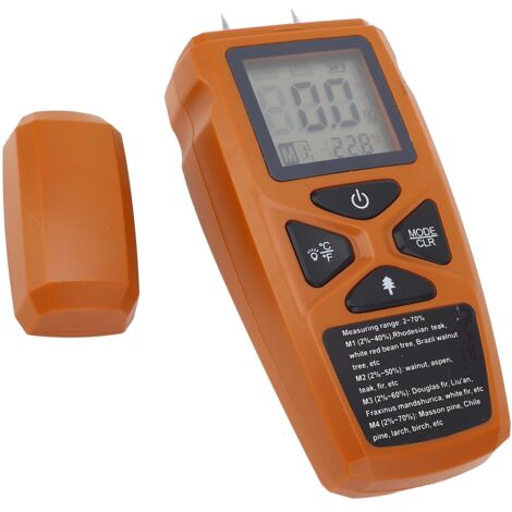 Humidimètre Numérique pour Bois Chauffage Testeur d'humidité, Détecteur d'humidité avec Rétroéclairage, Détecteur Teneur en Eau du Bois pour Construction Béton Cloisons Sèches Bois (1/5)