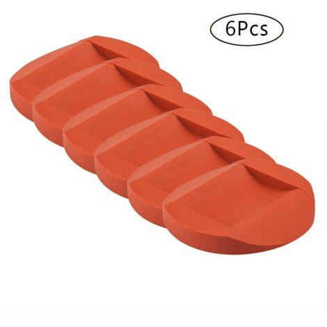 Lot De 6 Patins Porte-Savon Auto-Drainants | PVC Sans BPA | Coupe Libre 11,5x7,6 Cm | Pour Douche Et Cuisine