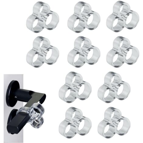 Lot de 10 butoirs de poignée de porte transparents pour protéger les murs et les meubles - Pour salle de bain, bureau
