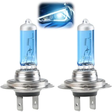 Ampoules H7 Phares Halogènes Xénon Lampe Halogène 2 Pièces Night Veilleuses 12V 100W 4000K Lumière Blanche Ultra Brillante Longue Durée Compatibles avec la Plupart des Voitures