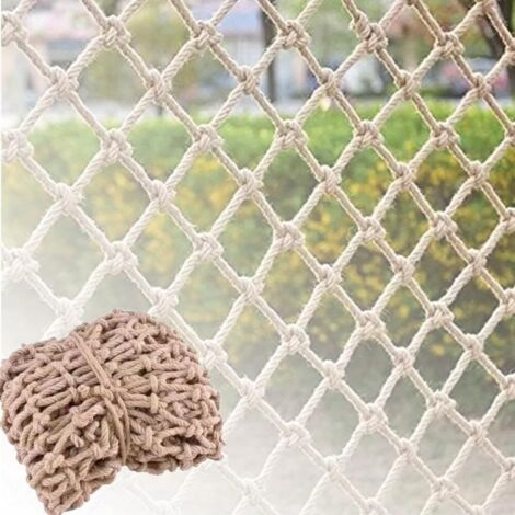 Filet de Protection Enfant,Filet Garde Corps,Filet Antichute ,Taille 12m,corde de 8mm d'épaisseur,trous de 10cm,pour la protection des balcons,la décoration des murs de photos,les clôtures de jardin