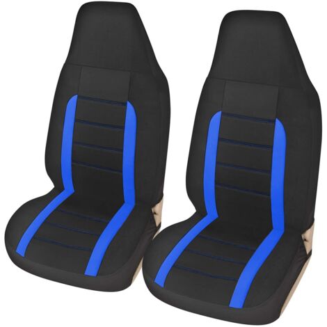 Housses de Siège de Voiture Avant Universelles, Ensemble de Housses Siège Auto Universel, Accessoire Voiture Tuning, Bleu