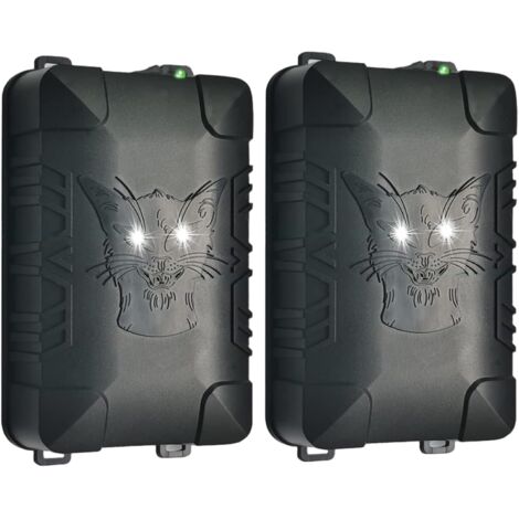 Répulsif anti-rongeurs pour moteurs de voiture, 2 répulsifs électroniques à ultrasons avec lumière stroboscopique LED, bloqueur de souris ignifuge avec 3 modes d'alimentation pour voitures 12 V