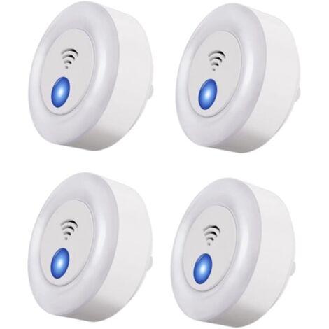 4 pièces Anti-Moustiques à Ultrasons Anti-Rats éLectroniques Peuvent Repousser Les Souris, Les Moustiques, Les Cafards, Les Mouches, Les Chauves-Souris, Etc. Prise UE