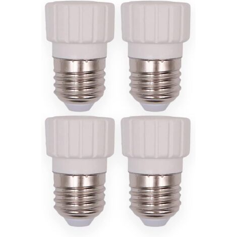 4PCS E27 vers GU10 Convertisseur de Douille Adaptateur de Douille de Base de Lampe pour Ampoules LED [Classe énergétique E]