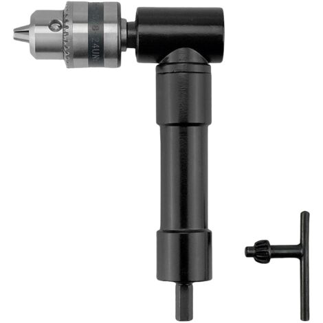 Foret d'angle, plage de serrage 0,8-10 mm, mandrin à 90 °, adaptateur de perçage d'angle pour visseuse sans fil
